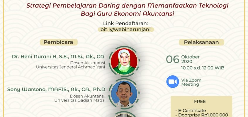 Webinar Strategi Pembelajaran Daring dengan Memanfaatkan Teknologi Bagi Guru Ekonomi Akuntansi